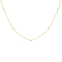 Gold Solid Ball Twist Necklace