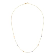 Two Tone Disc Necklace