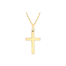 Plain on sale gold cross